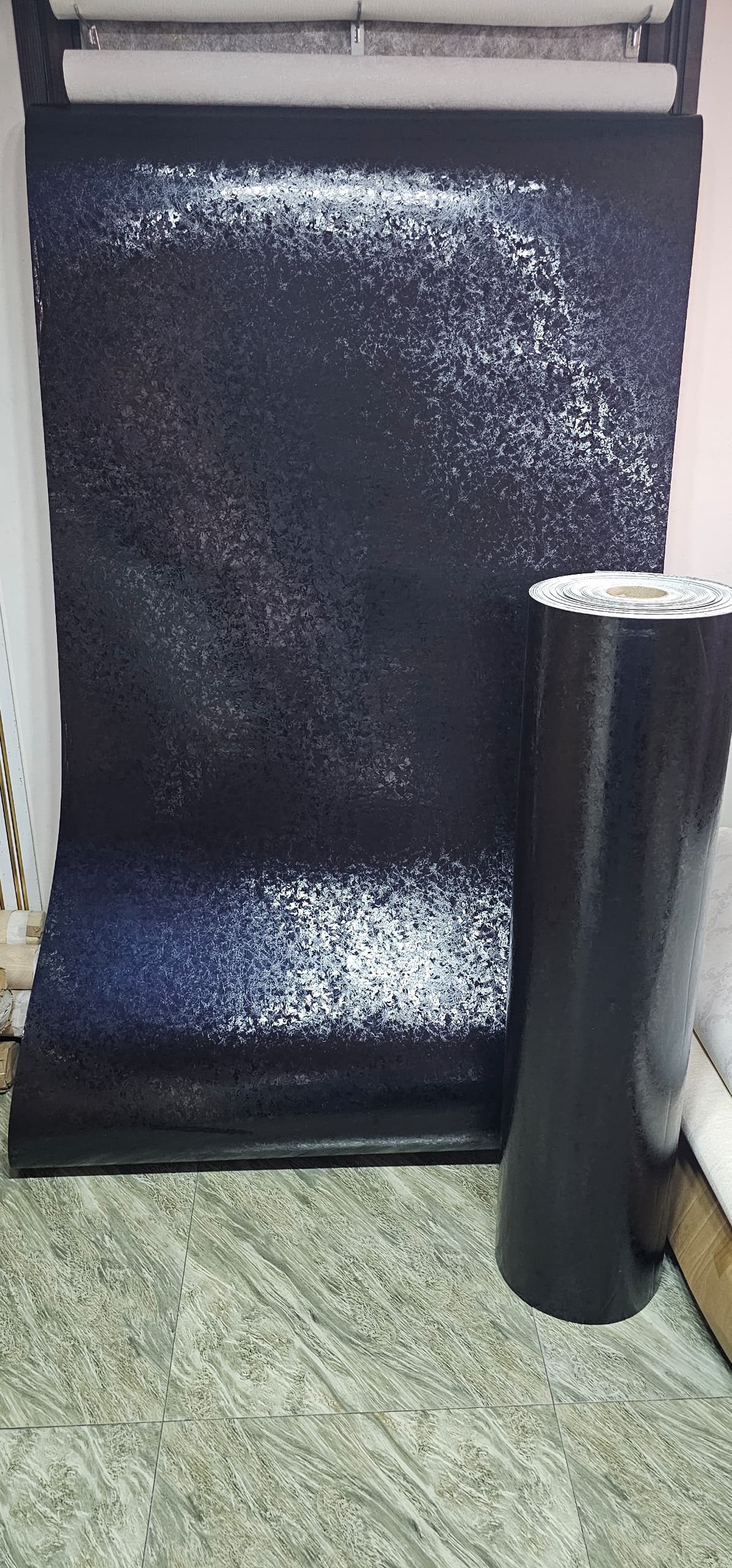 Plain black sticker